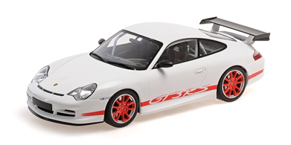155062020 PORSCHE 911 GT3 RS – 2002 – WHITE W/RED STRIPES 1:18